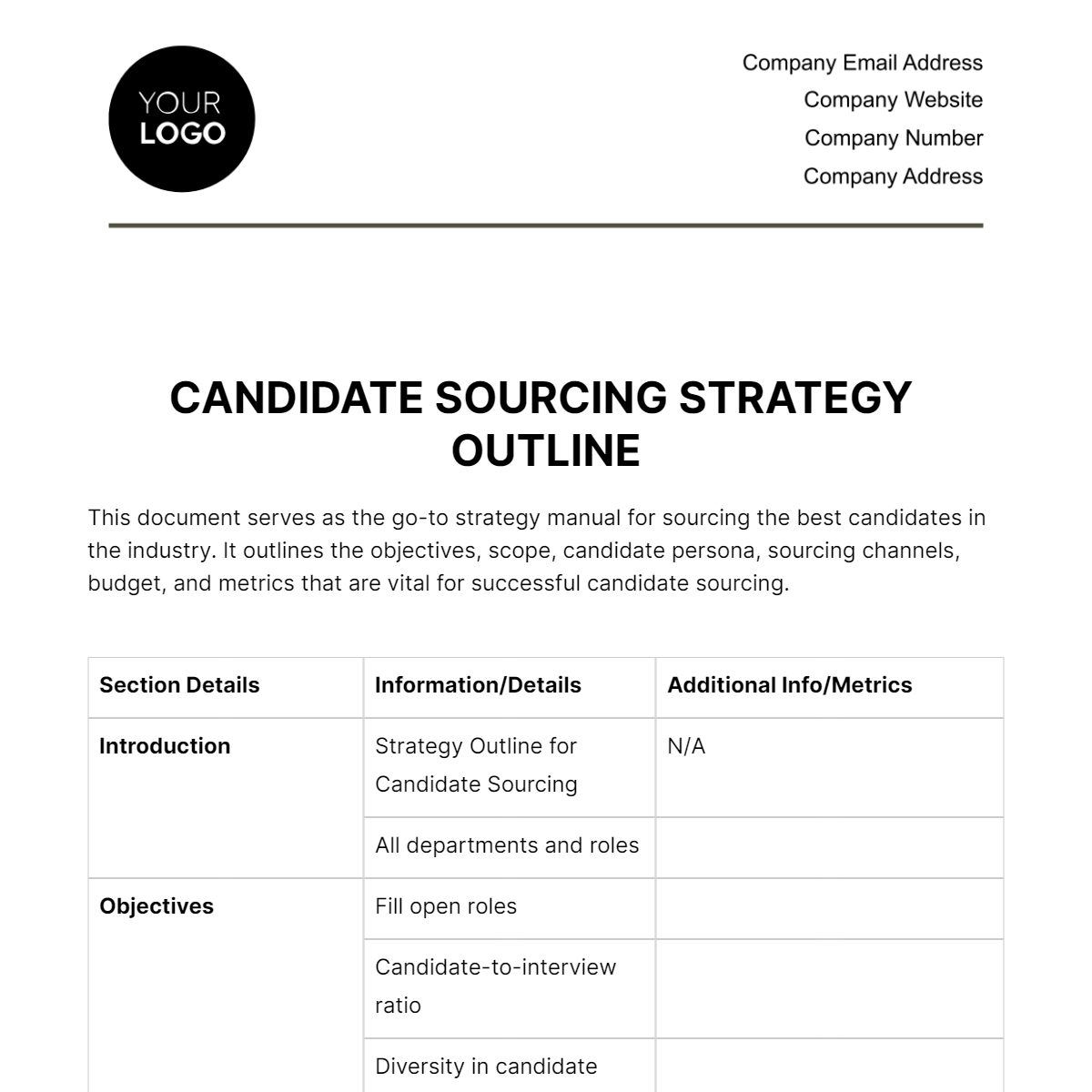 Free strategy templates examples edit online download template