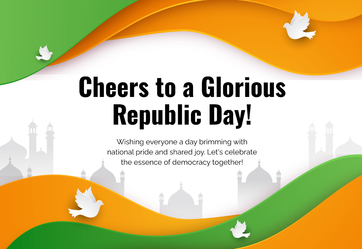 Republic Day Wishes Cards Template