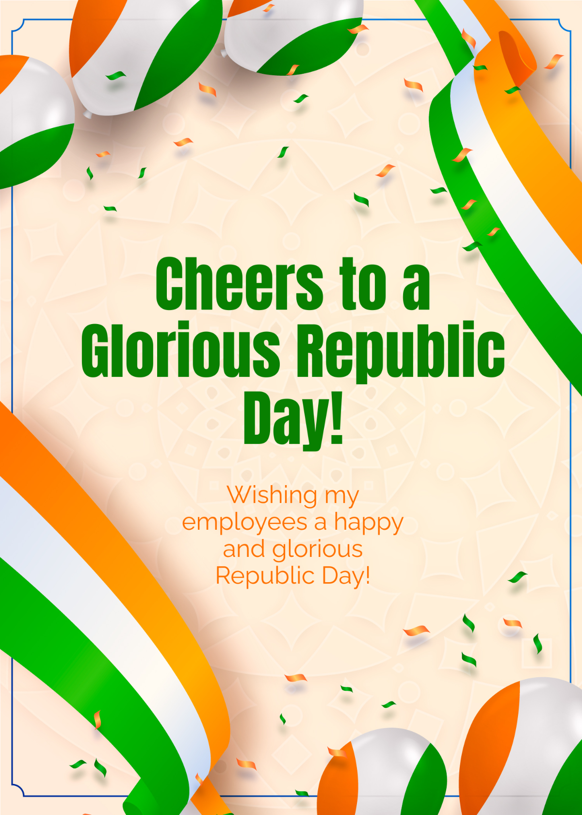 Corporate Republic Day Wishes Template
