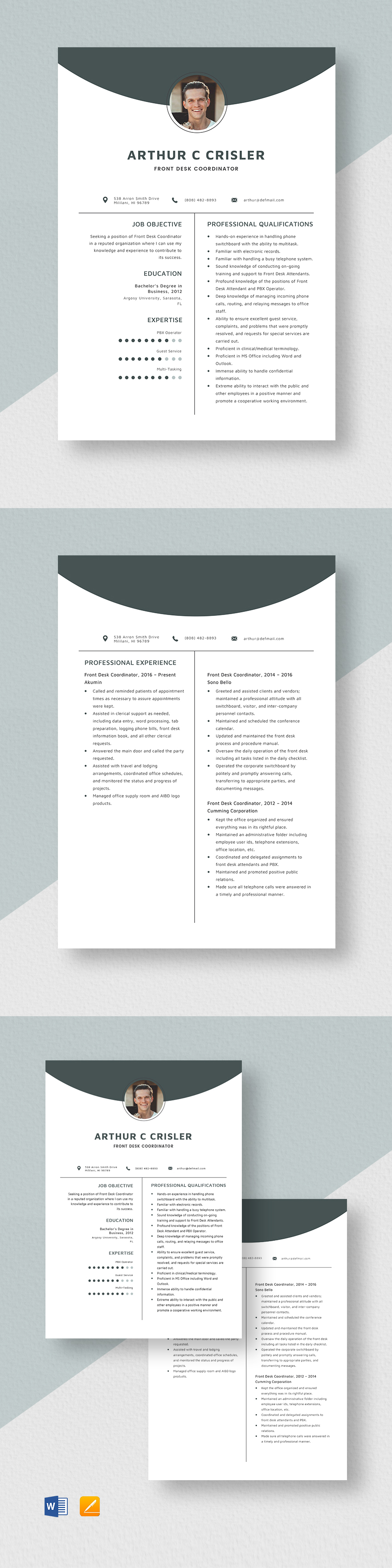 Free Front End Developer Resume Template - Word, Apple Pages, Publisher ...