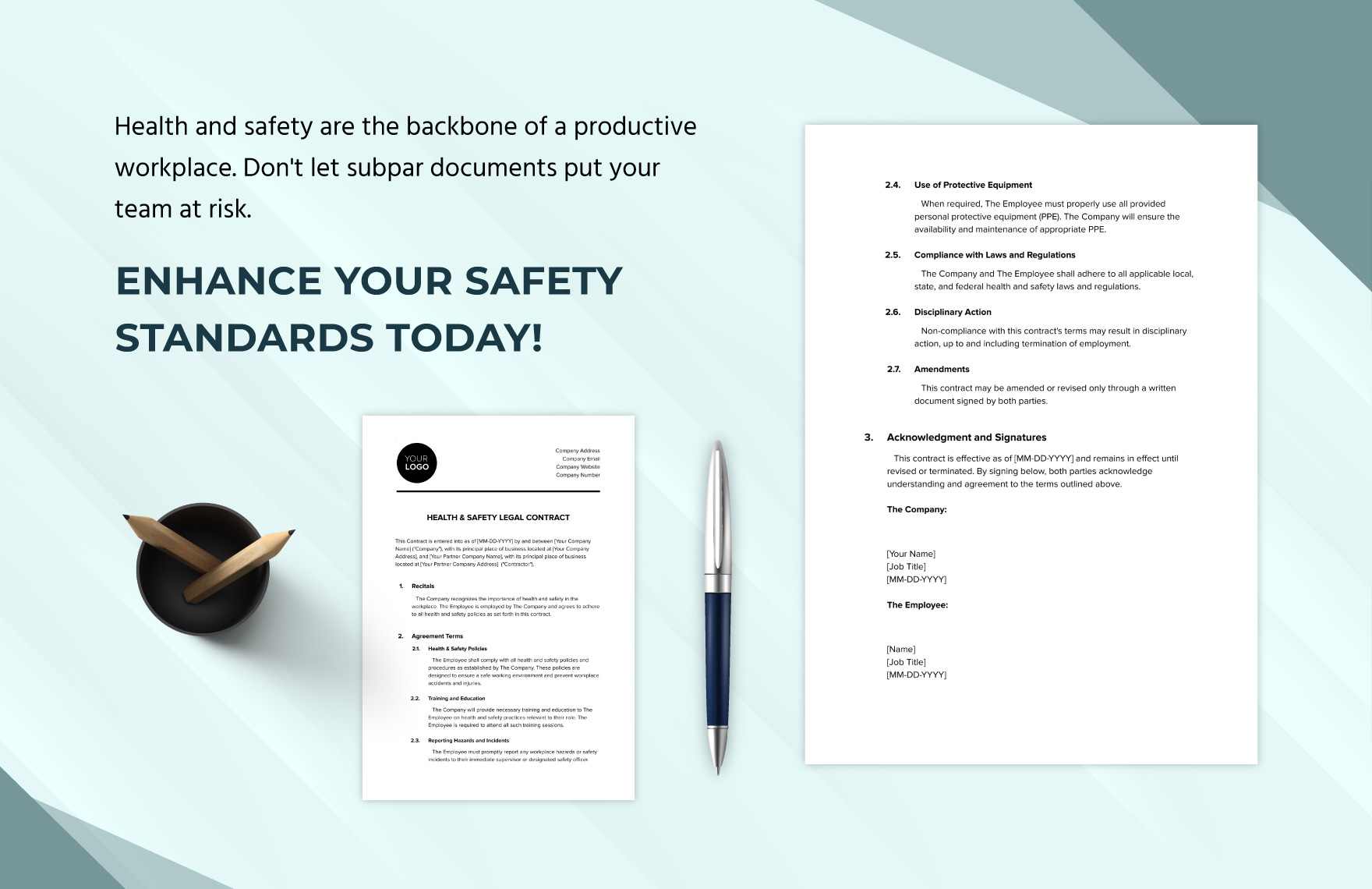 Health & Safety Legal Contract Template