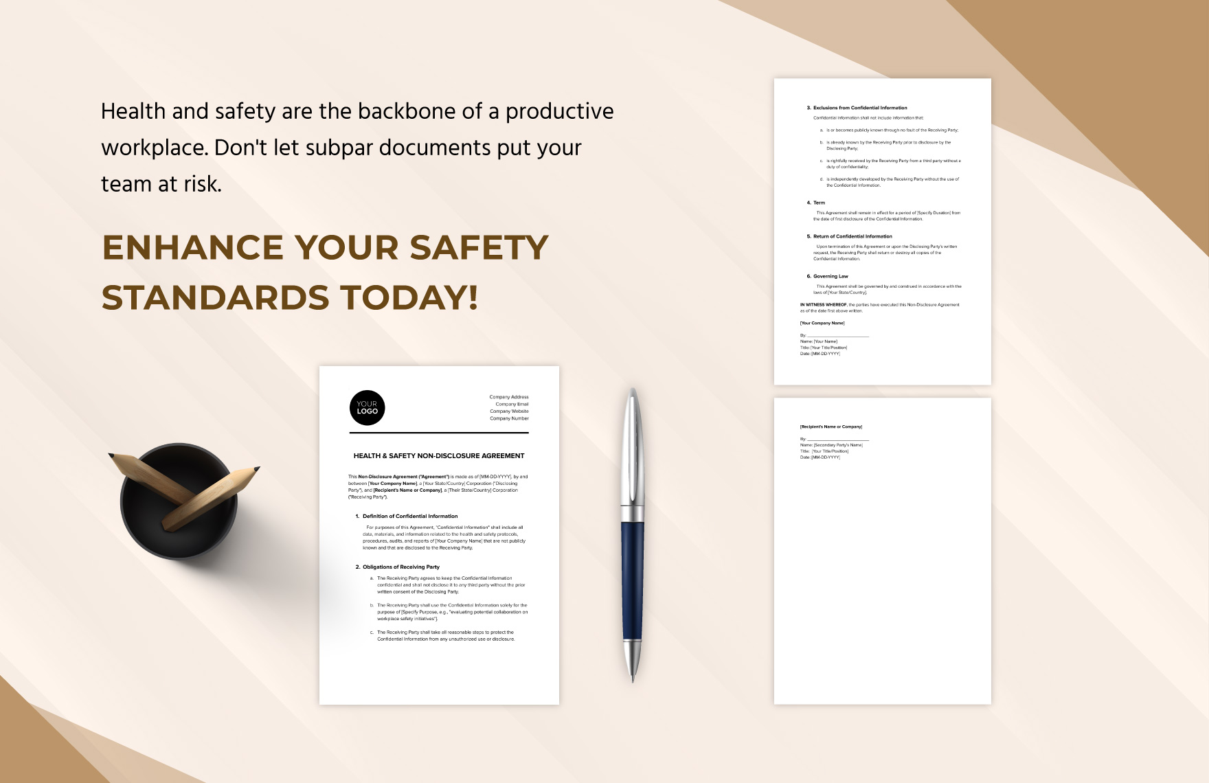 Health & Safety Non-Disclosure Agreement Template