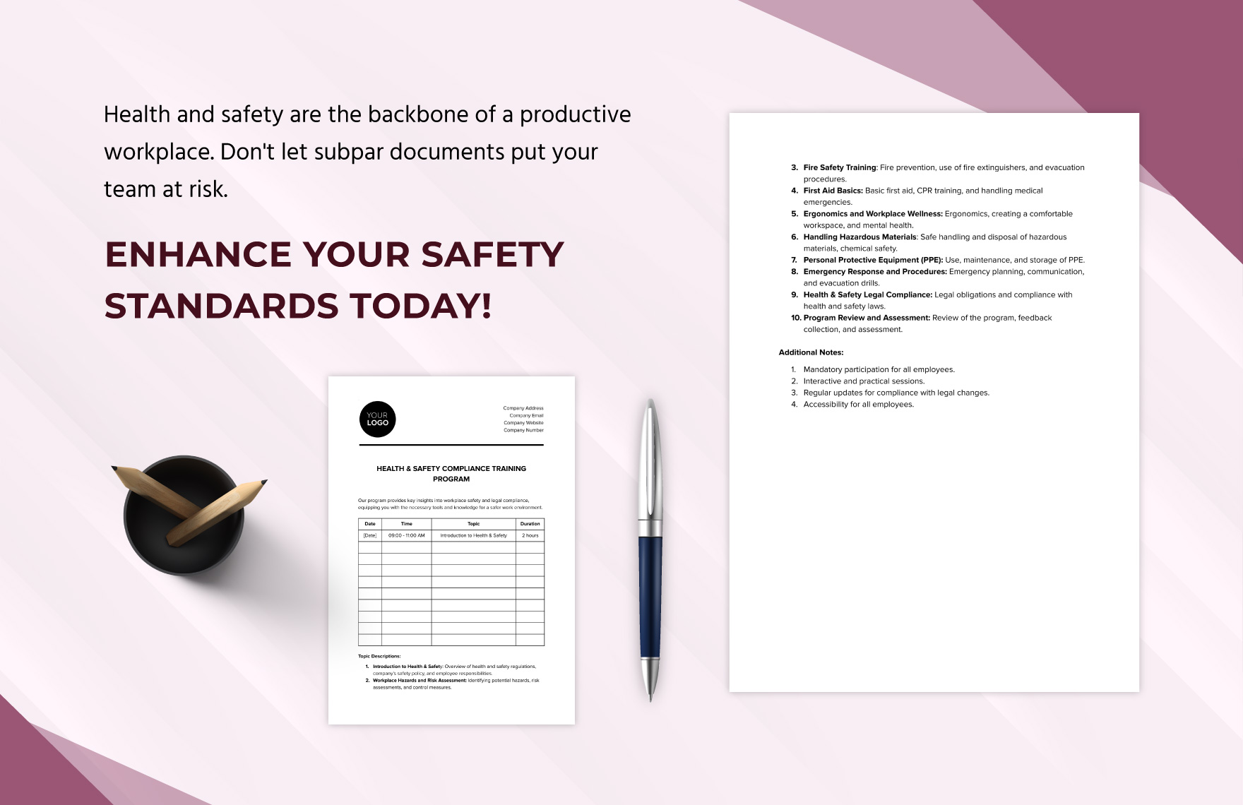 Health & Safety Compliance Training Program Template