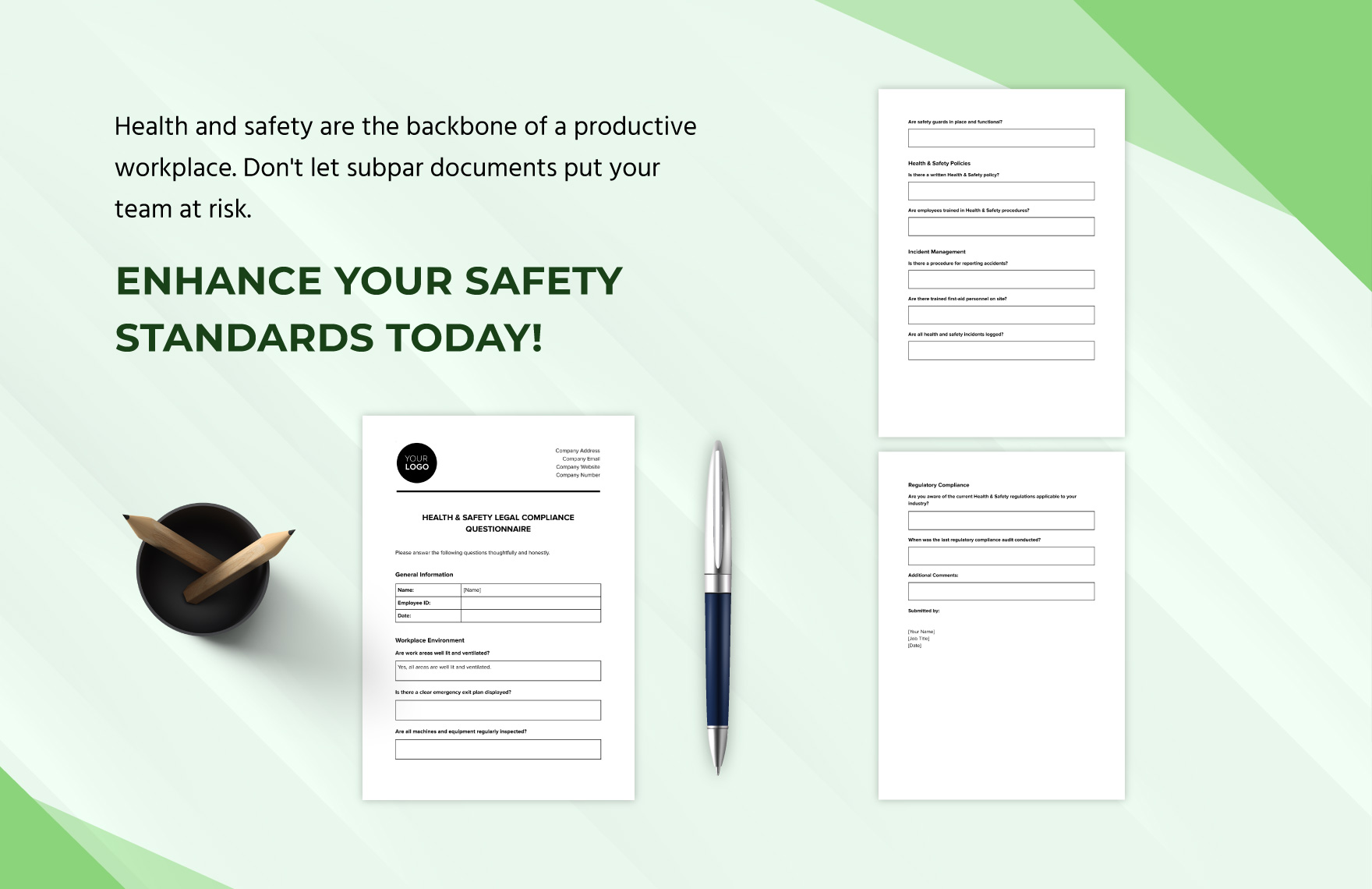 Health & Safety Legal Compliance Questionnaire Template