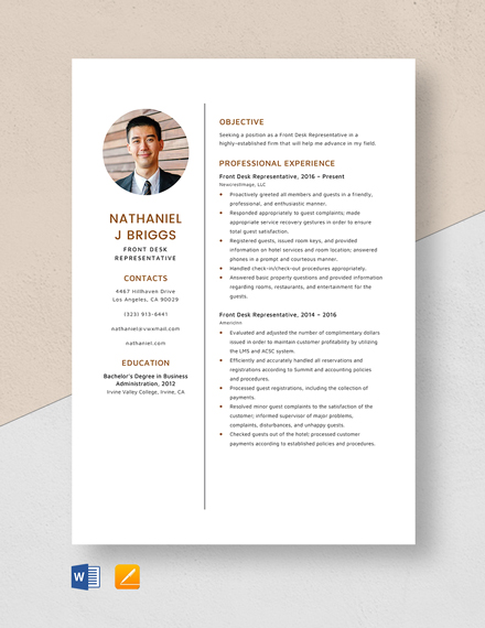 FREE Front End Developer Resume Template in Word Apple Pages