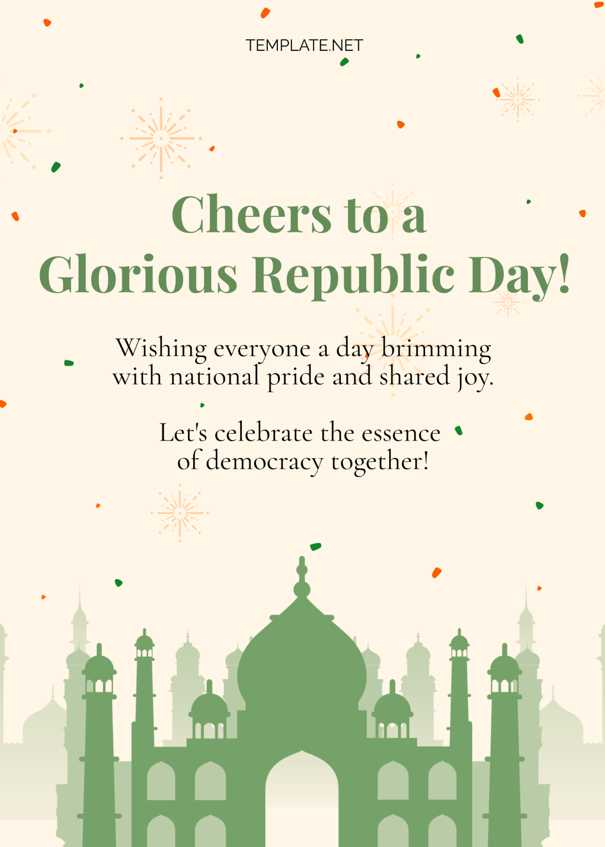 Happy Republic Day Wishes Template