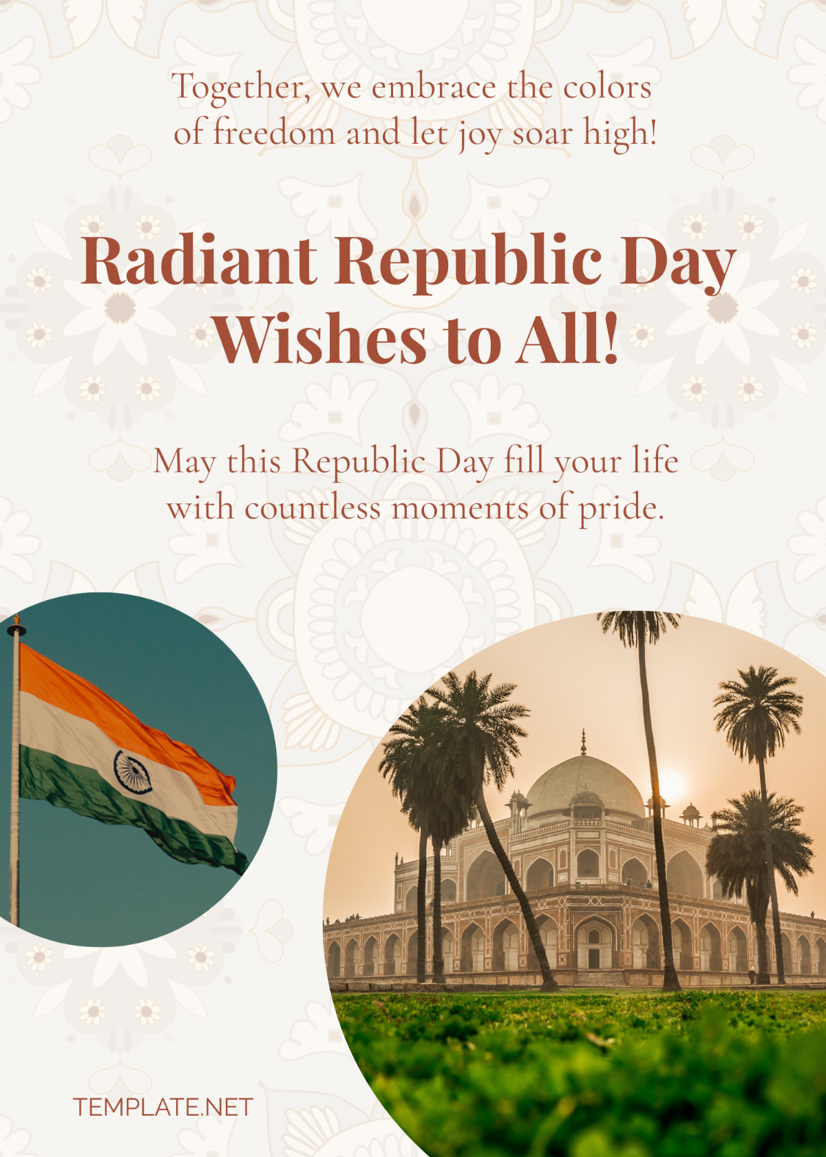 Republic Day Wishes with Photo Template