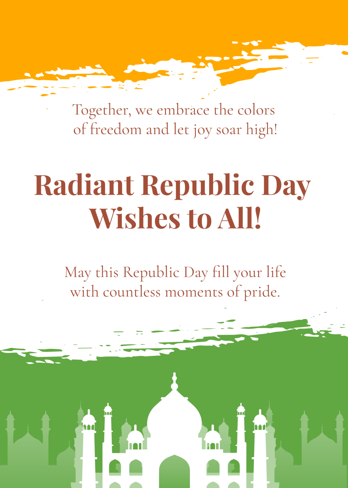 Creative Republic Day Wishes Template