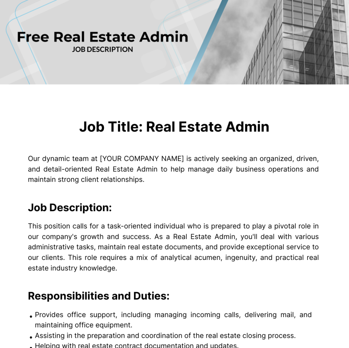 Page 4 FREE Job Description Edit Online Download Template