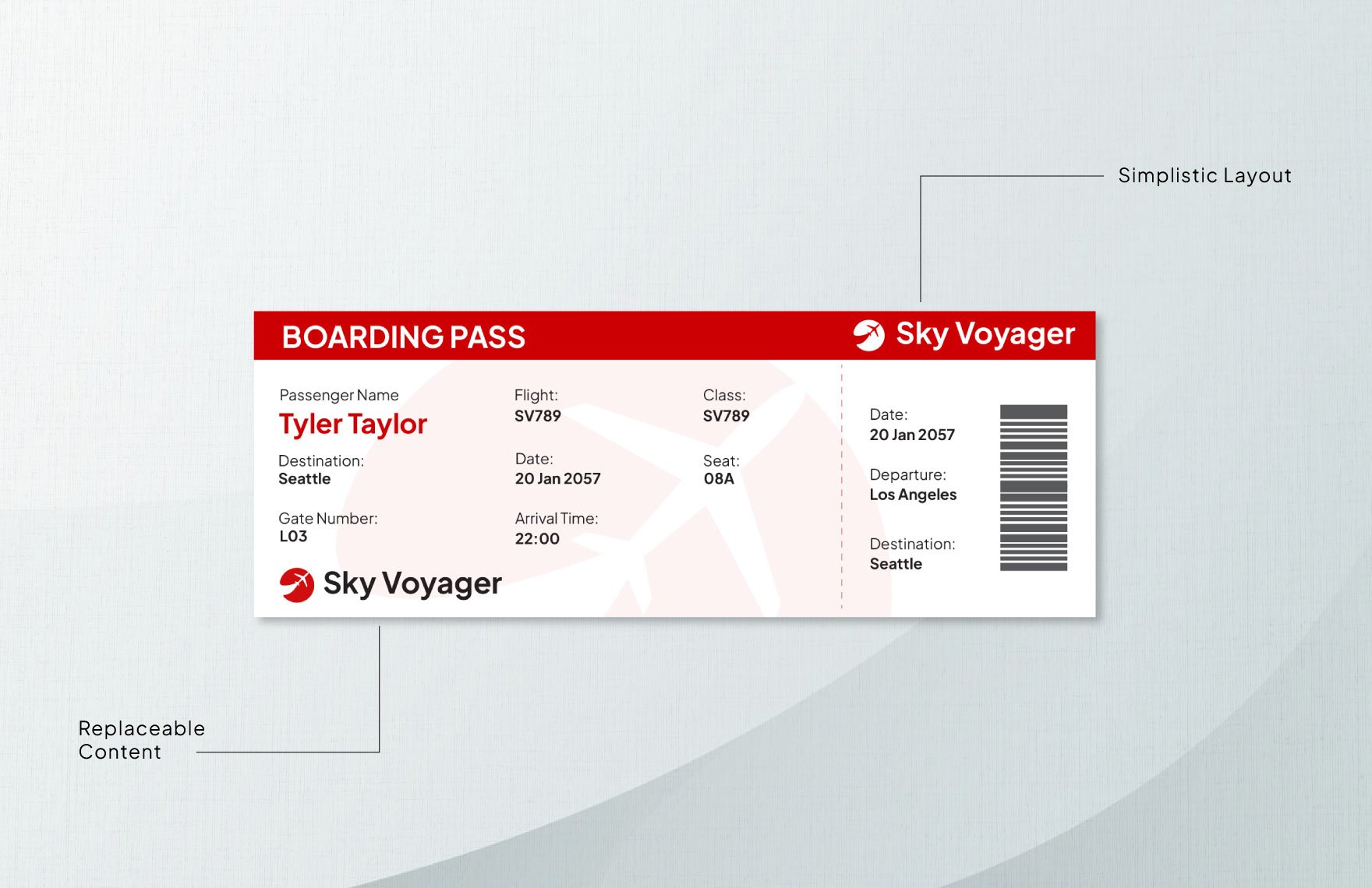 Airport Ticket Airline Ticket Template