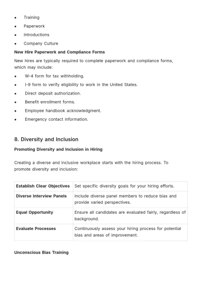 Free Hiring Manager Training Manual HR Template to Edit Online