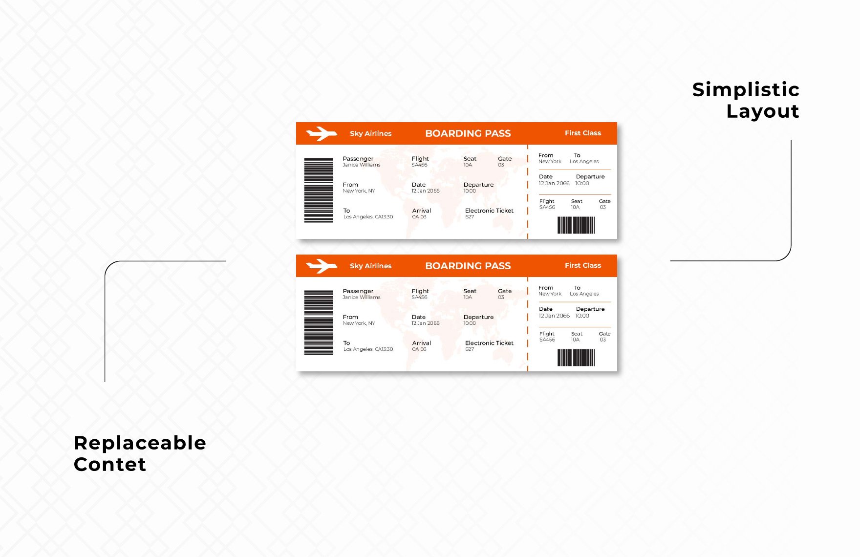 Travel Ticket Airline Ticket Template