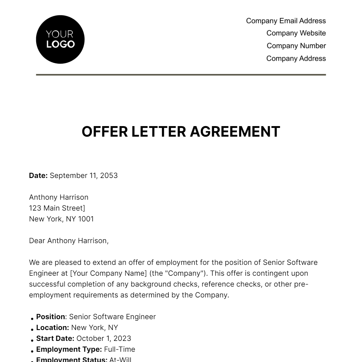 FREE Agreement Templates & Examples - Edit Online & Download | Template.net