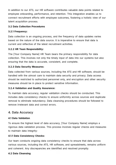Free Recruitment Metrics SOP HR Template to Edit Online