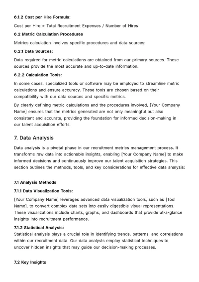Free Recruitment Metrics SOP HR Template to Edit Online