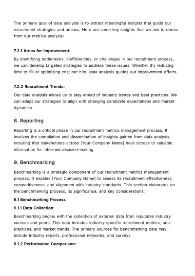 Free Recruitment Metrics SOP HR Template to Edit Online