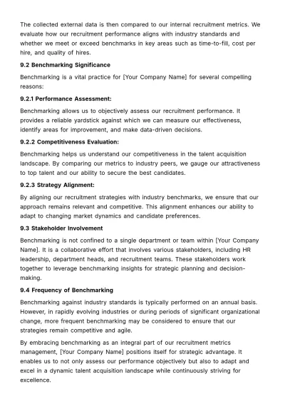 Free Recruitment Metrics SOP HR Template to Edit Online