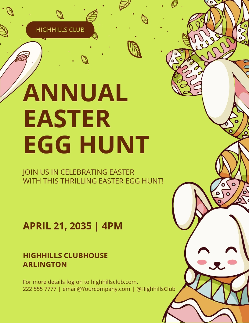 Easter Egg Hunt Party Flyer Template.jpe