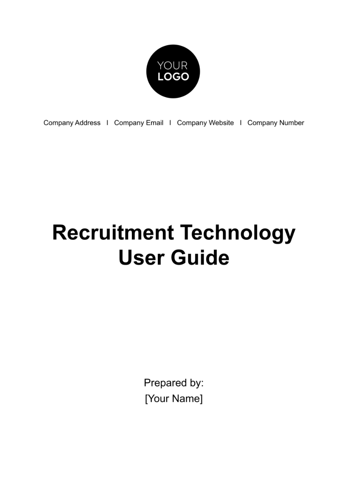 Free Recruitment Technology User Guide HR Template