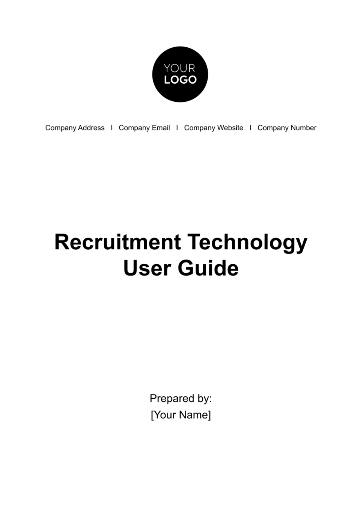 Recruitment Technology User Guide HR Template - Edit Online & Download