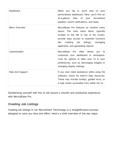 Free Recruitment Technology User Guide HR Template to Edit Online