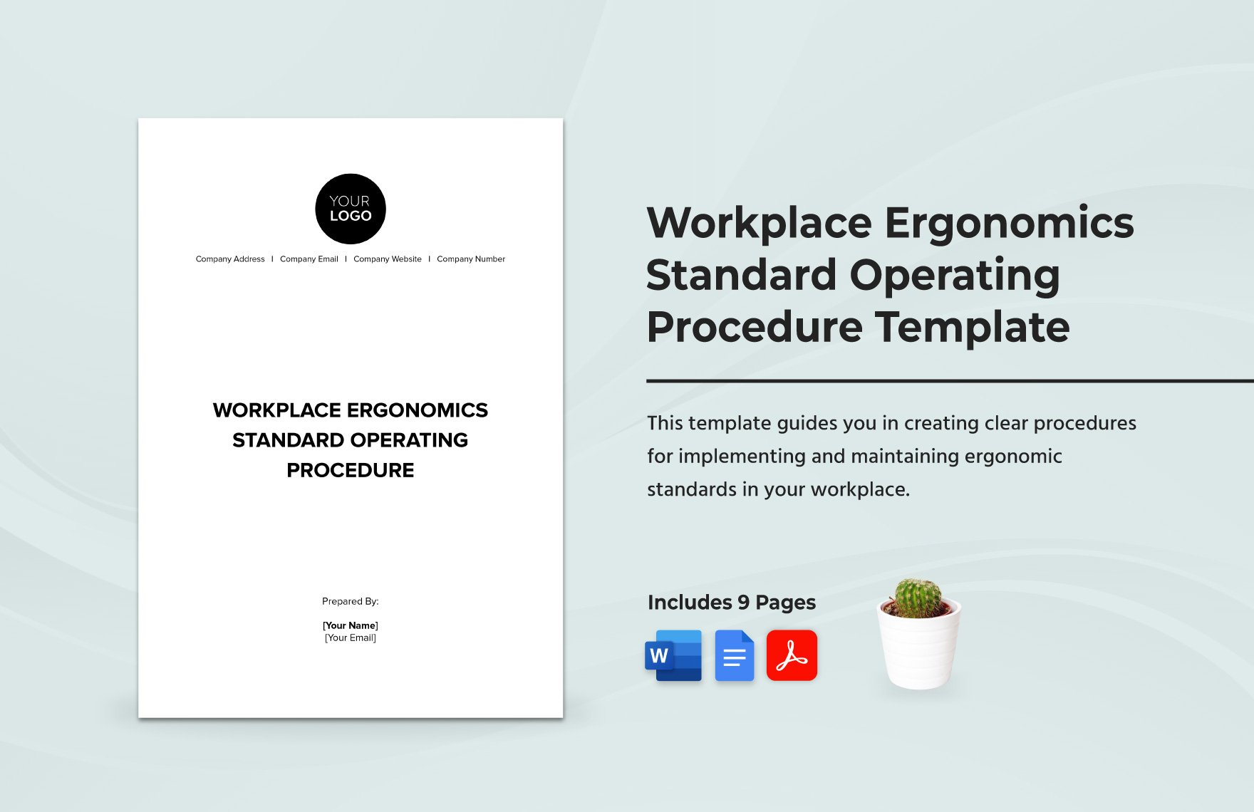 Workplace Ergonomics Standard Operating Procedure Template