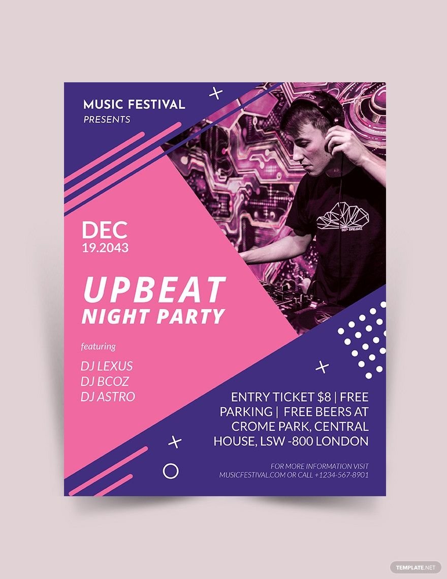Electro House Party Flyer Template