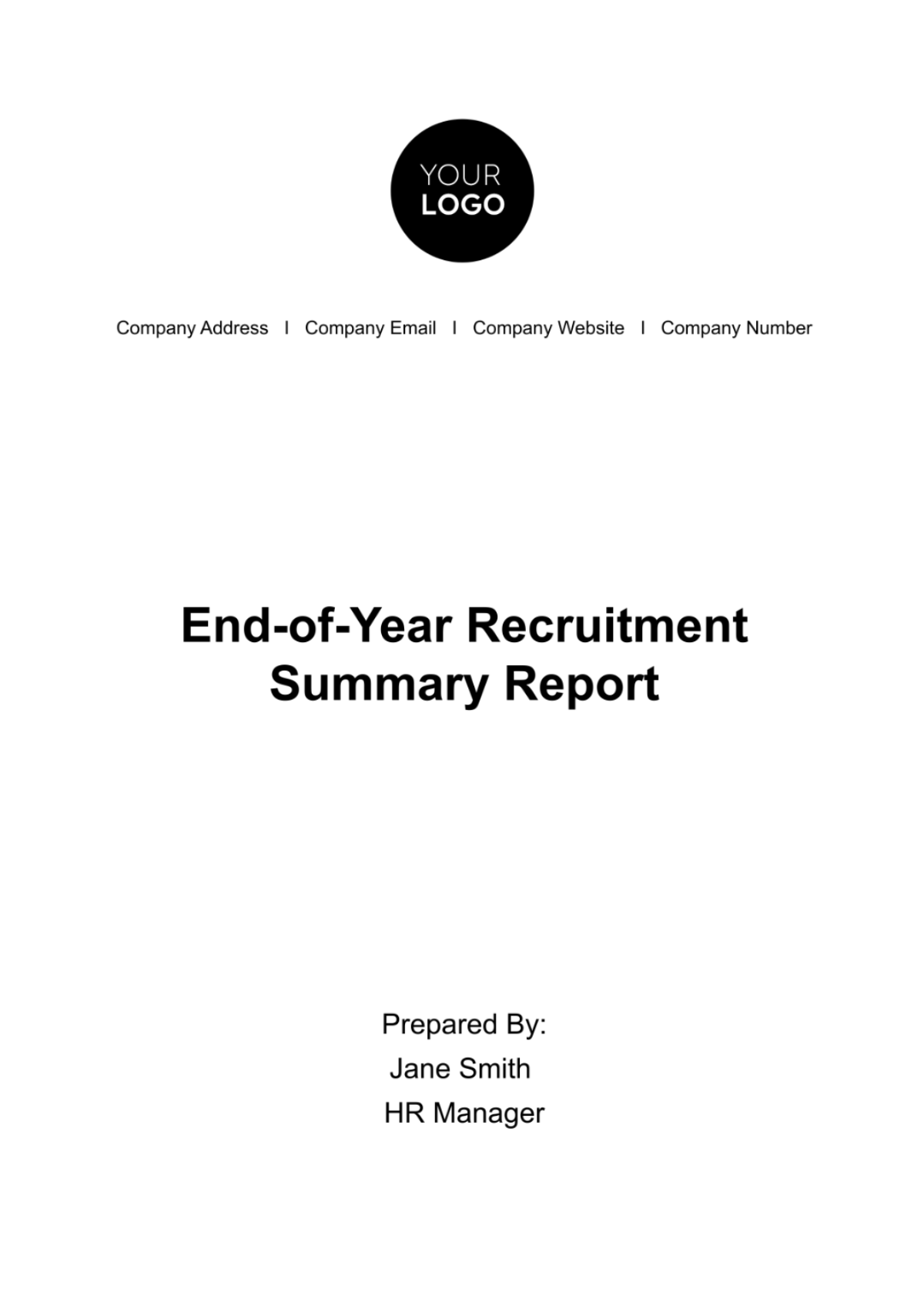 Free End-of-Year Recruitment Summary Report HR Template