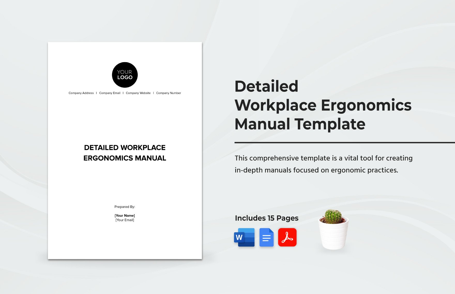 Detailed Workplace Ergonomics Manual Template