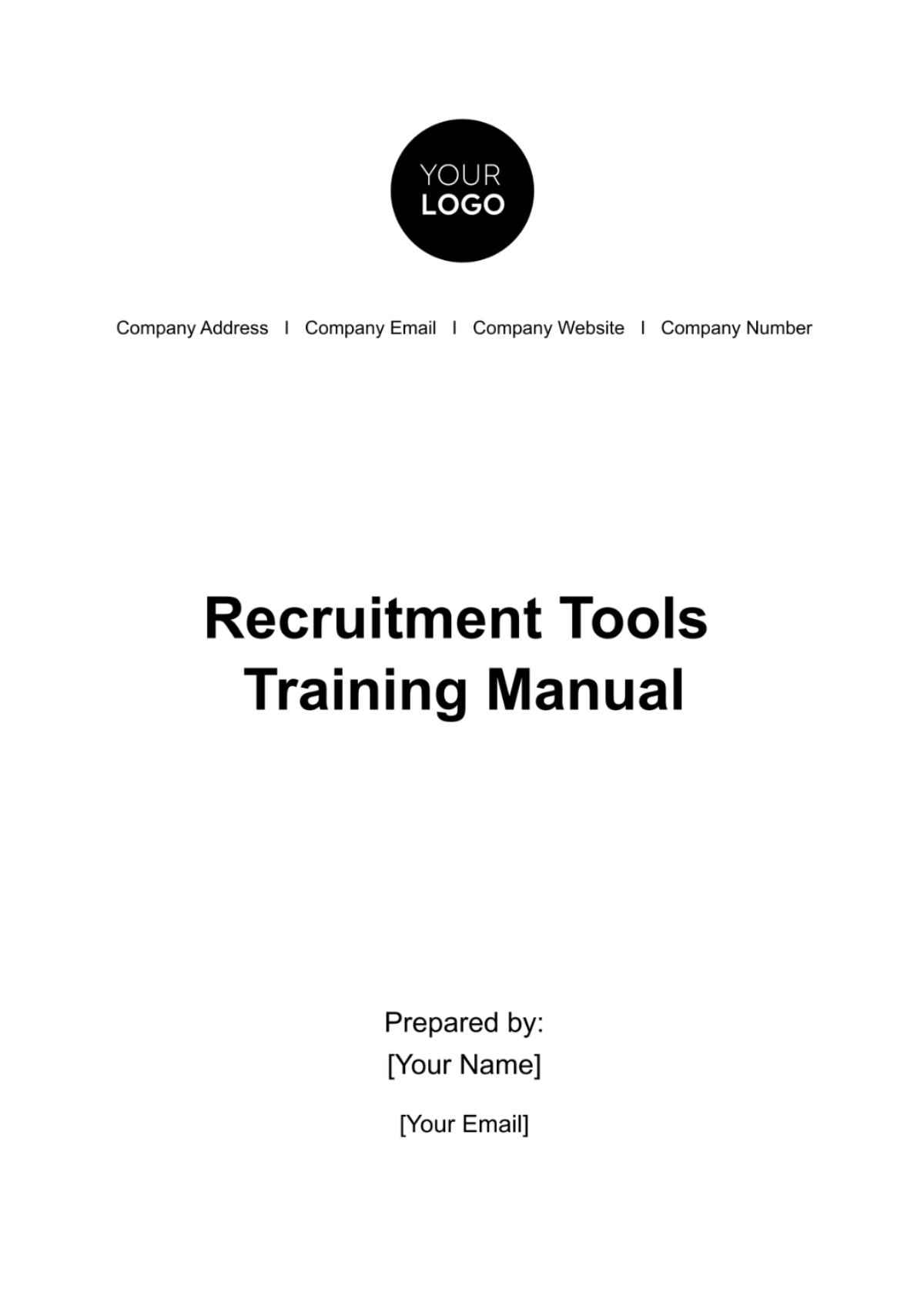 Recruitment Tools Training Manual HR Template - Edit Online & Download