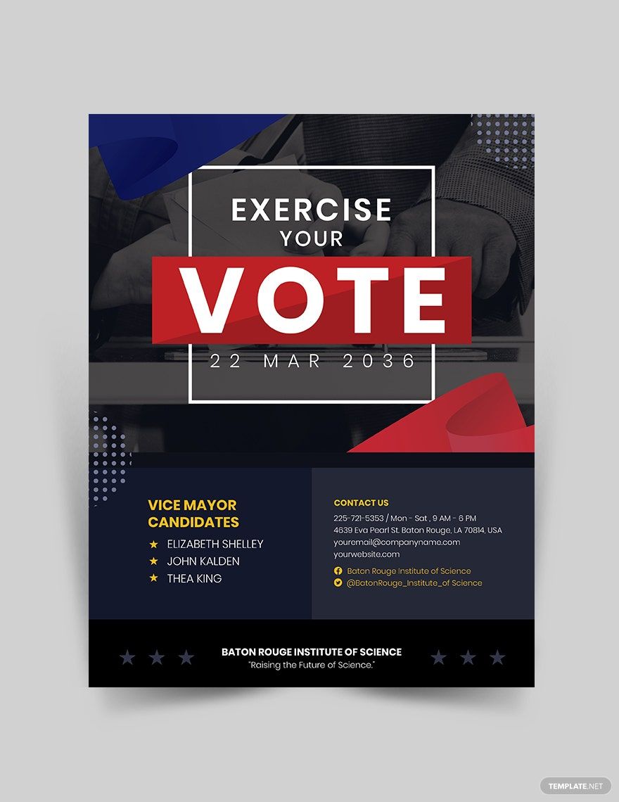 Exercise Your Vote Political Flyer Template