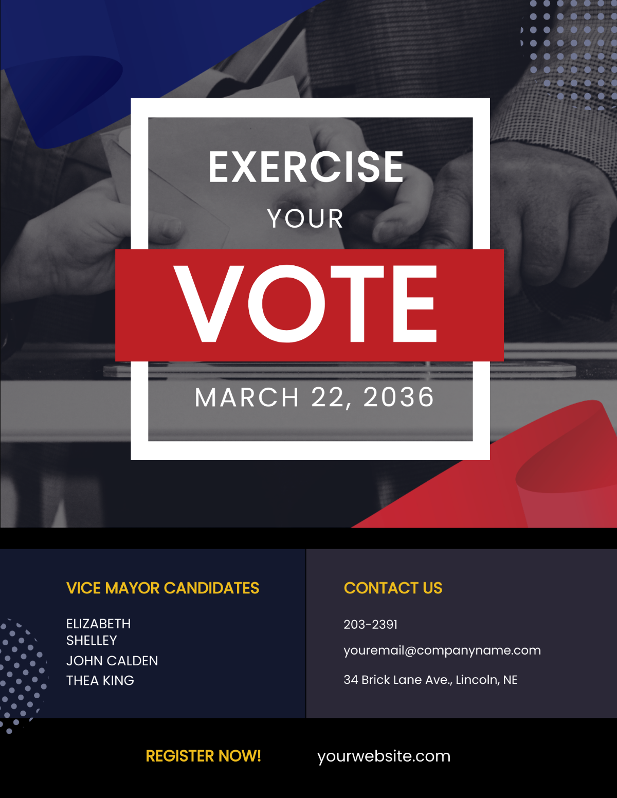 Free Exercise Your Vote Political Flyer Template