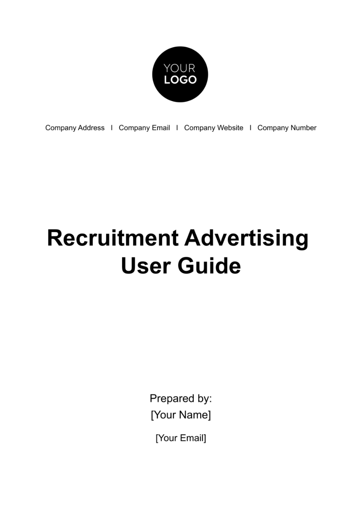 Free Recruitment Advertising User Guide HR Template