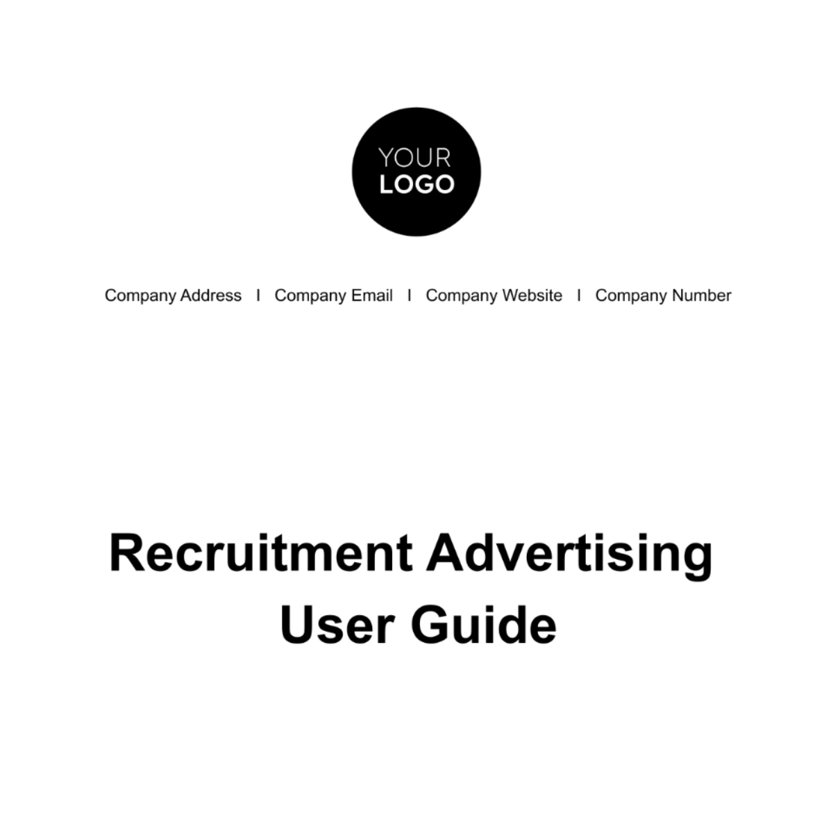 Recruitment Advertising User Guide HR Template