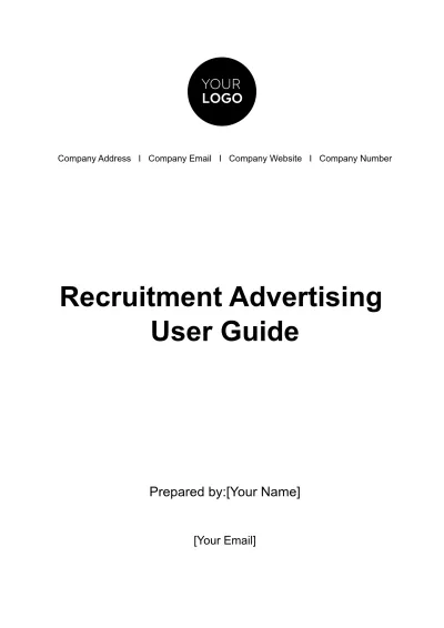 Free Recruitment Advertising User Guide HR Template to Edit Online