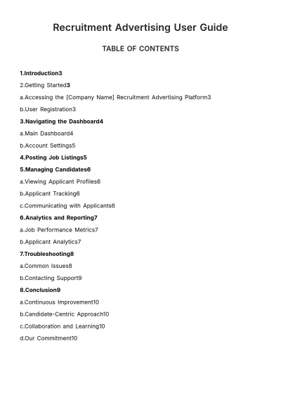 Free Recruitment Advertising User Guide HR Template to Edit Online