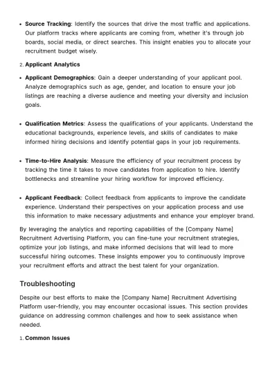 Free Recruitment Advertising User Guide HR Template to Edit Online