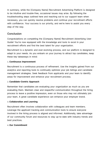 Free Recruitment Advertising User Guide HR Template to Edit Online
