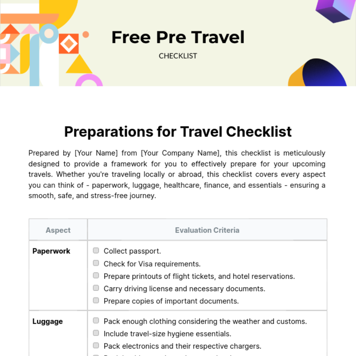 free-travel-checklist-templates-examples-edit-online-download