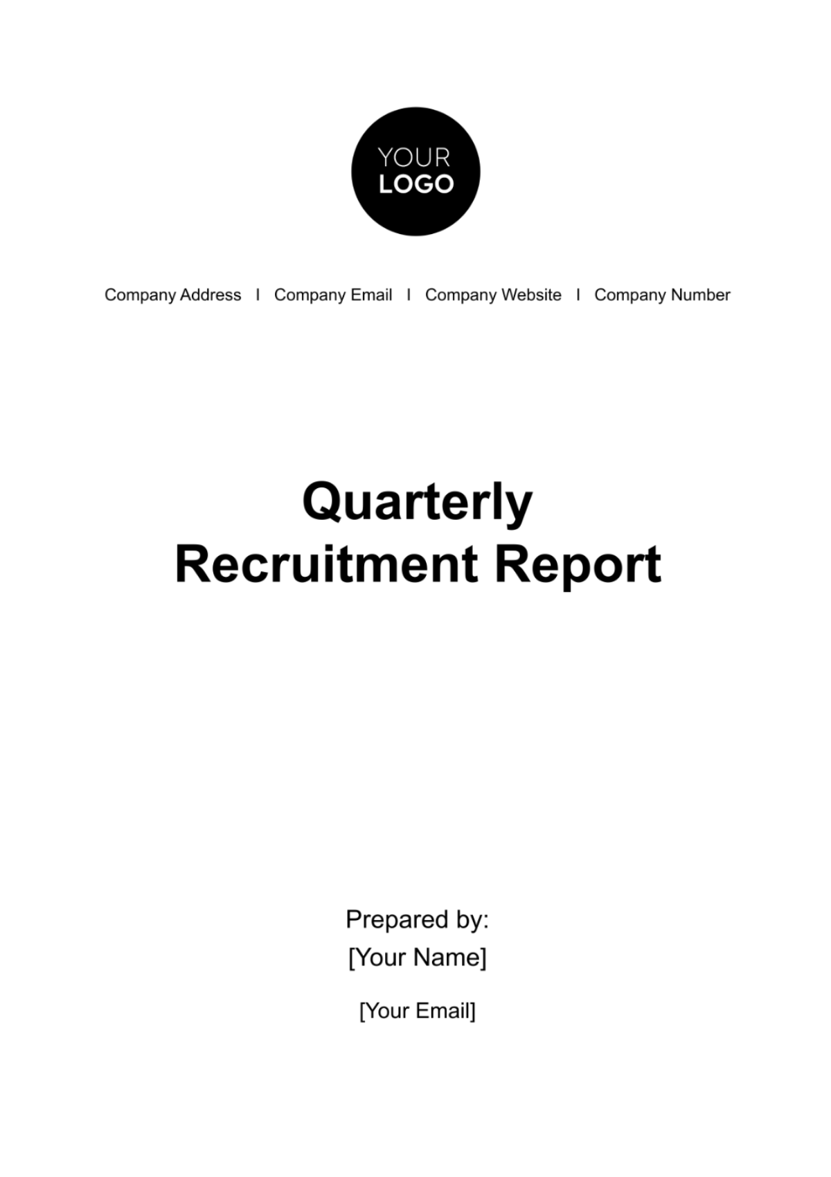 Quarterly Recruitment Report HR Template
