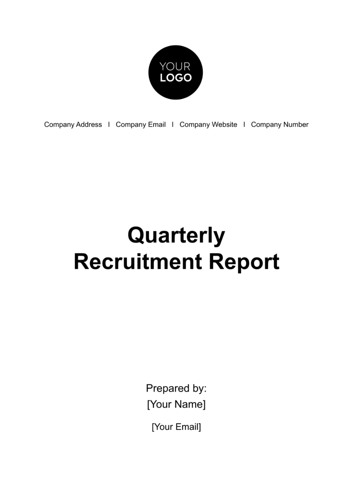 Quarterly Recruitment Report HR Template