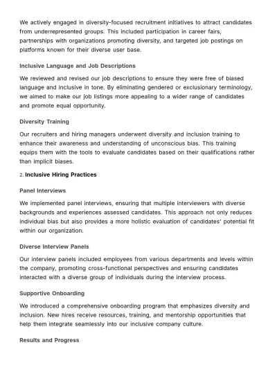 Free Quarterly Recruitment Report HR Template to Edit Online