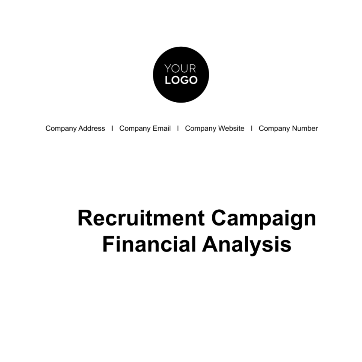 Recruitment Campaign Financial Analysis HR Template - Edit Online & Download