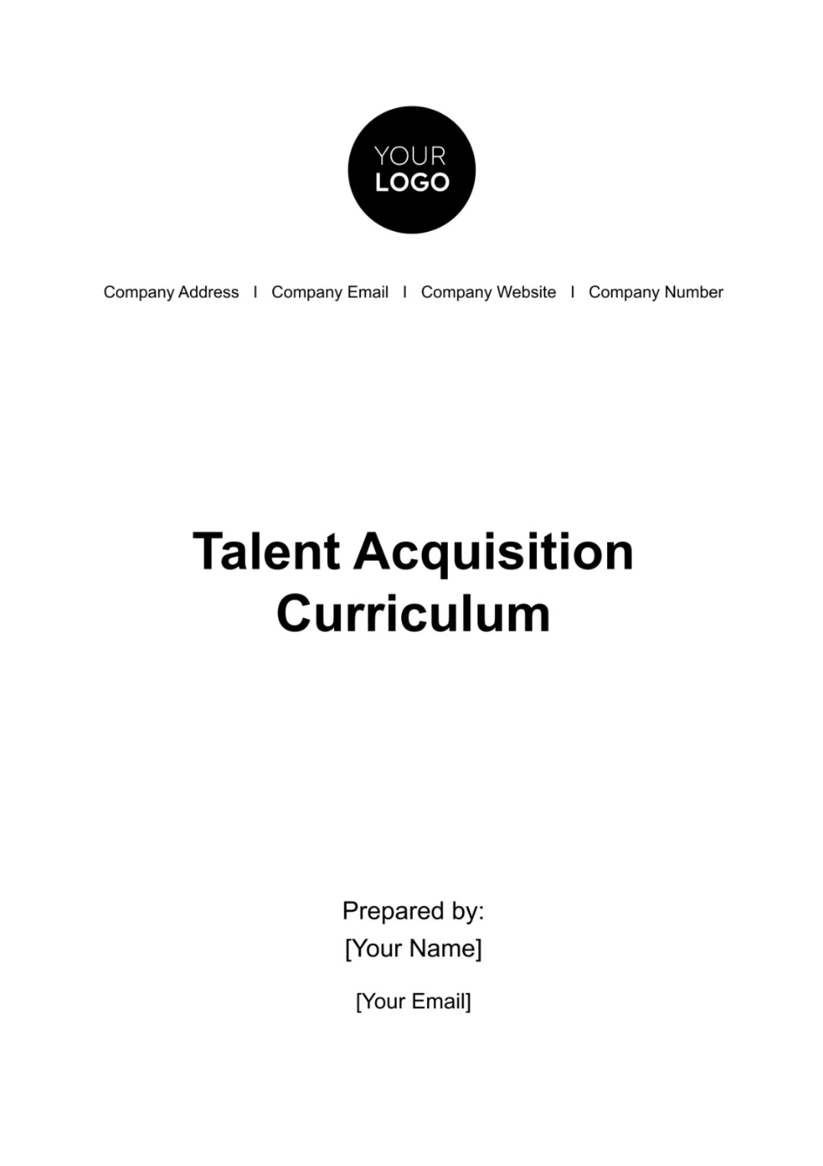 Talent Acquisition Curriculum HR Template - Edit Online & Download