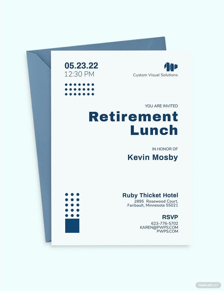 Corporate Retirement Invitation Template