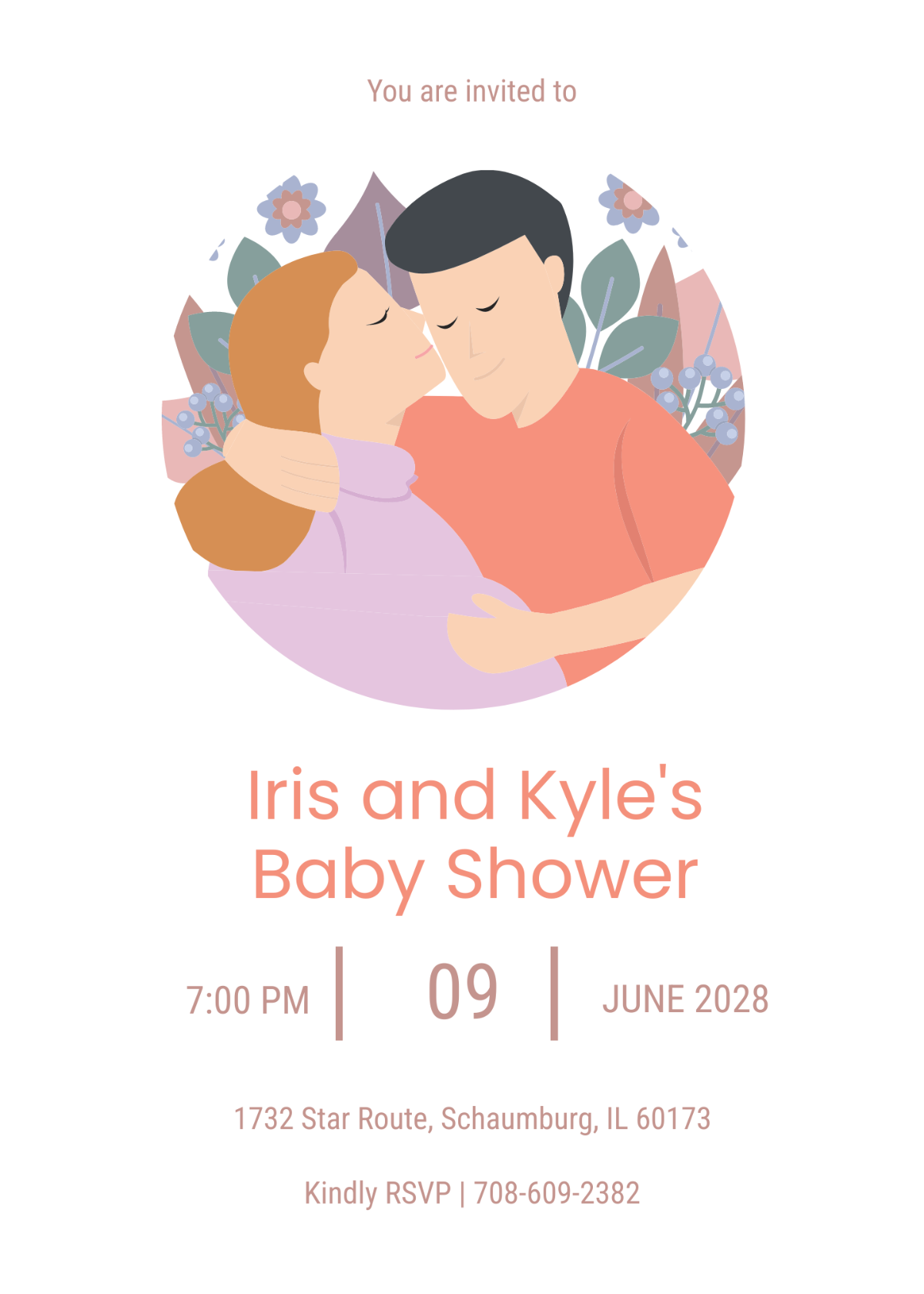 Couples Baby Shower Invitation Template