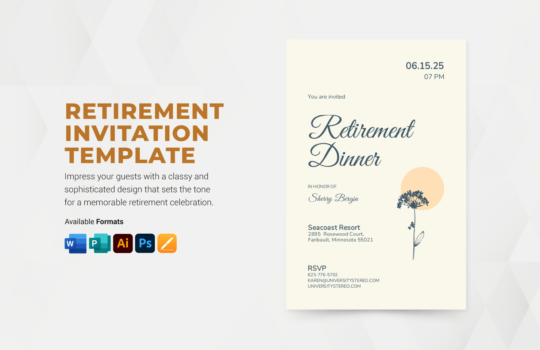 Retirement Invitation Template in Word - FREE Download | Template.net