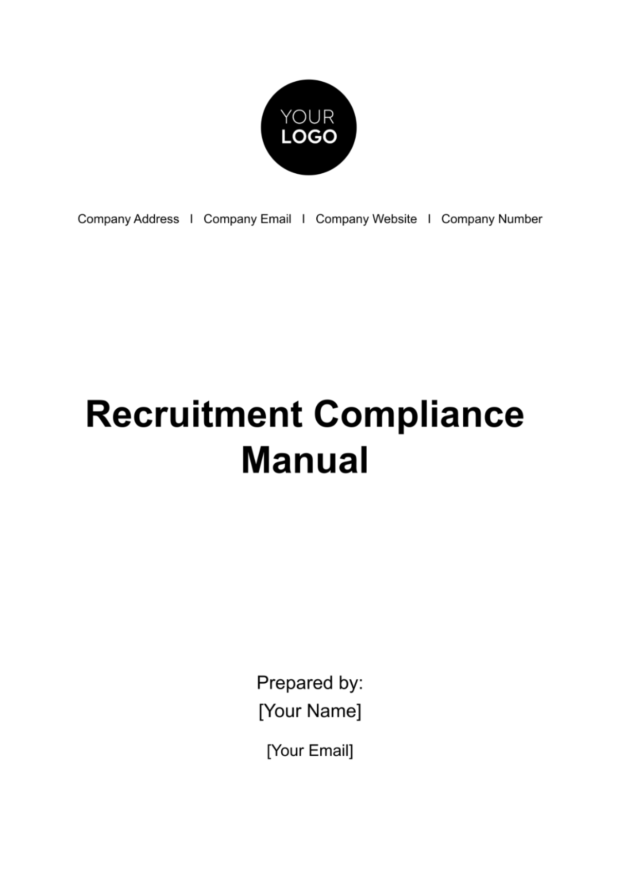 Recruitment Compliance Manual HR Template - Edit Online & Download