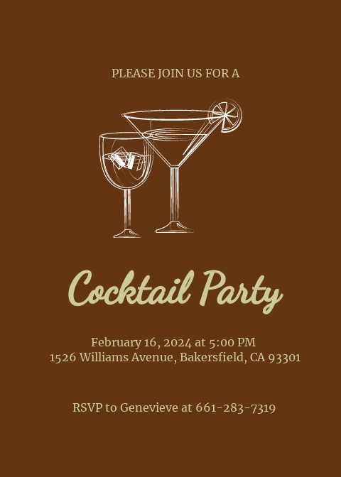 FREE Printable Cocktail Party Invitation Template - Word (DOC) | PSD ...