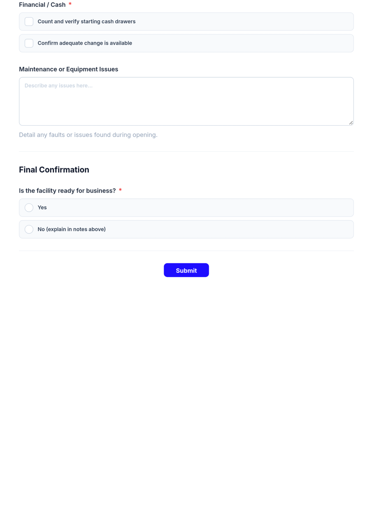 Free Opening Procedures Checklist Template & AI Maker Free Opening Procedures Checklist Template & AI Maker